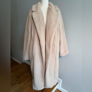 NWT Torrid Tan Long Sherpa Coat - Torrid Size 3 (22-24 or 3X)
